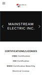 Mobile Screenshot of mainstreamelectric.com